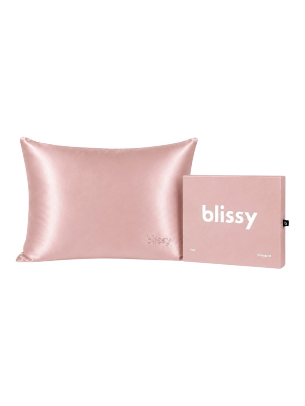 Blissy 100% Mulberry Silk Pillowcase Pink Standard Size NIB Luxury Beauty Sleep